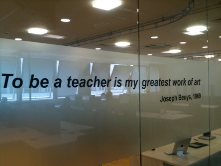 "To be a teacher is my greatest work of art"