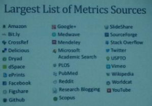 42 List of metrics sources