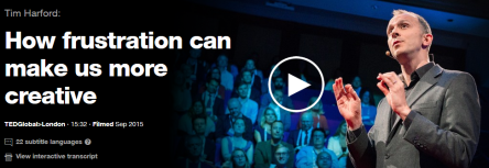 Link to Tim Harford's TED talk "How frustration can make us more creative"